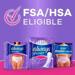 Always Discreet Maximum Absorbency Long Pads 64 Ct Bladder Protection, Sale