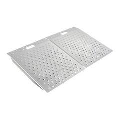 Aluminum Wheelchair Threshold Ramp 29.5×24.3Inch 750LBS Non-Slip