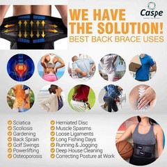 Lower Back Support Brace Adjustable Work Lumbar Belt for Pain Relief Men Women