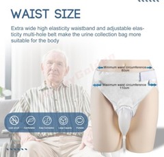 1PC Men Wearable Urinal Bag Silicone Urine Catheter Portable External Collector