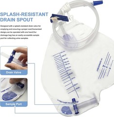Urine Collector Drainage Bags 20 Pack, Urine Bag with 2000 Ml Volume, 48″Unisex