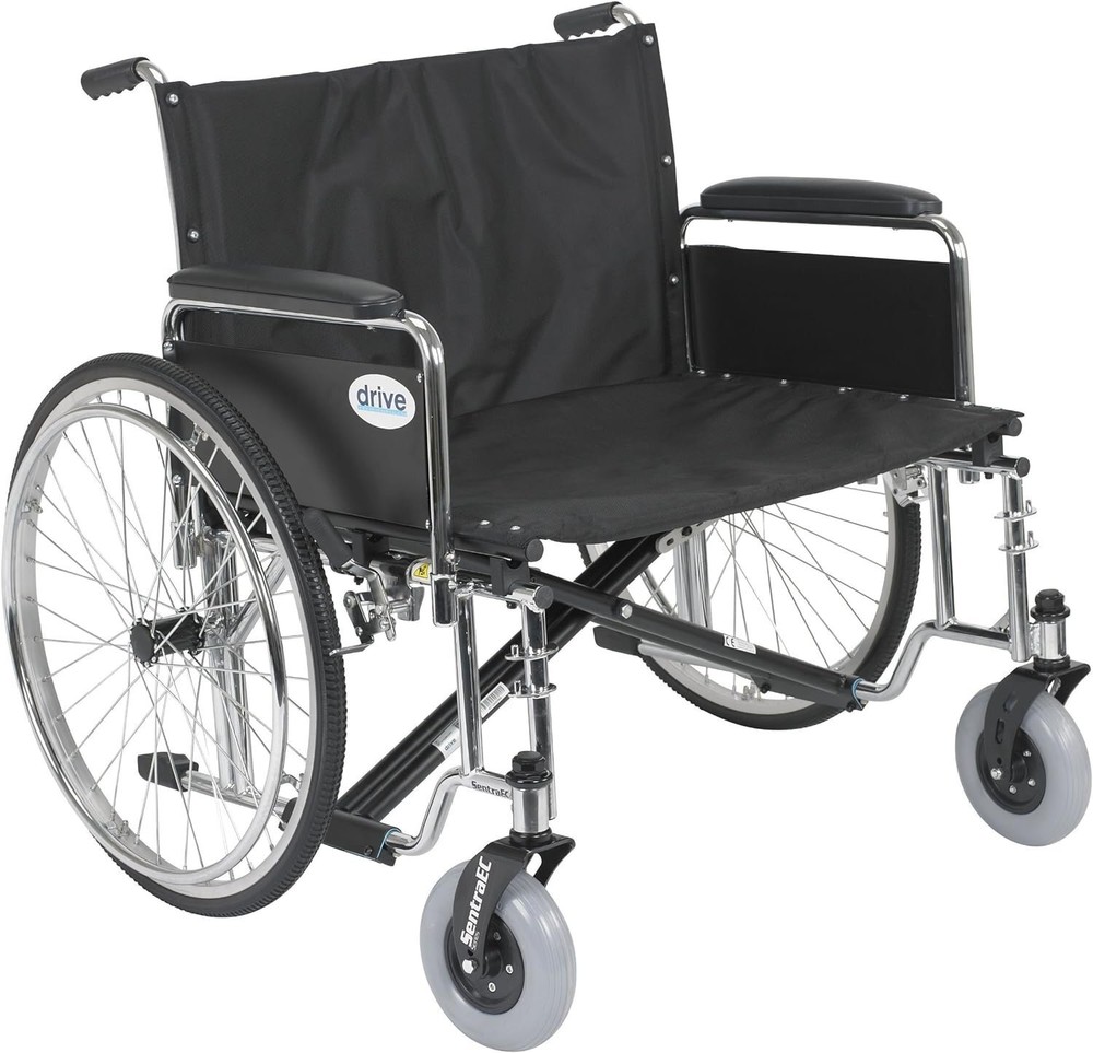 Drive Medical Sentra EC Heavy Duty Extra Wide Wheelchair with Various Arm…