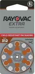 60 x Rayovac Extra 312 Size Hearing aid batteries Zinc air 10 Packs Used By 2029