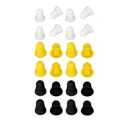 8pcs Hearing Aid Ear Tips 3 Layer Soft Silicone Replacement BTE ITE Pocket