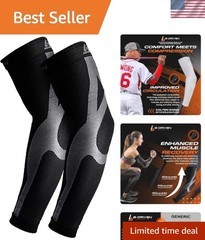 Graduated Compression Arm Sleeves, Medical Grade 20-30mmHg, For Baseball, Bas…