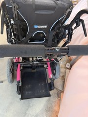 Quickie Iris Tilt-in Space Transport Wheelchair Hot Pink Custom Pediatric Seat