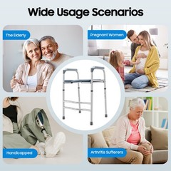 25.2-29.13in Raised Toilet Seat Riser w/ Arms For Elderly Handicap Bathroom USA