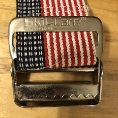 American Flag Adjustable Belt Made In USA By Skil Care, Red White Blue, 60”