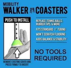 Walker Coasters, Tennis Ball Yellow 6 Pack By Easy To Use Products – Longer Last