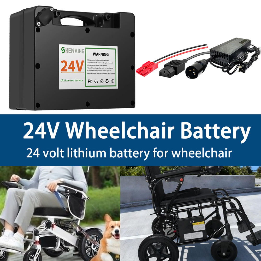 24V 12AH 20Ah Electric Wheelchair Battery Includes 2A Charger Anderson Connector