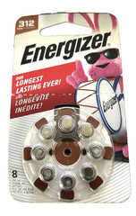 Energizer Size 312 Brown AZ312DP-8 Hearing Aid Batteries Exp 04/2026