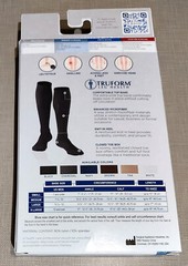 Truform Compression Men’s Microfiber Dress Socks 1943BL-LF- Black – Large 1 Pair