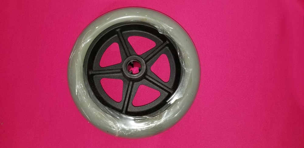 WALKP0011 – NEW Dark Grey 8” x 1 ½” Grooved Caster Wheel w/ black 5-spoke hub