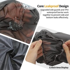 2 Pack Waterproof Incontinence Pants for Adults, Reusable Diaper Covers, Leak-Pr