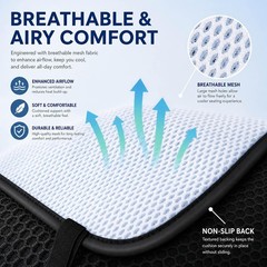 SMIUPIN New Summer Cooling Ventilated Big Air Mesh Seat Cushion Pad for Car,U…