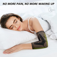 Copper Elbow Brace Compression Sleeves for Pain Relief Men & Women, Arm Support