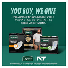 Depend Real Fit Adult Diapers for Men, Max Absorb, Small/Medium, Black, 56 Count
