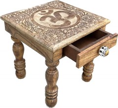 Dharmaobjects Solid Mango Wood Hand Carved Prayer Puja Shrine Altar Meditation