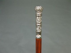 Pillar Chrome Brass Wooden Walking Shaft Stick Cane Handle Vintage Style Solid
