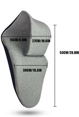 Ergonomic Back Support Cushion for Office Chair Head & Neck Support, Gray/ 97