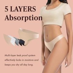 6 Pack Large AIRCUTE Urine Incontinence Underwear Panties for Women Leak Proof
