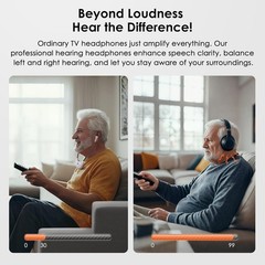 Auriculares Inalámbricos Dobles Para TV Con Batería Extra Para Personas Mayores