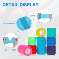 4″ x 177″ 6 Pcs Self Adhesive Bandage Wrap Elastic Self Tape Emerald Green