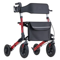 Uimoso Compact 3-Fold Rollator Walker for Seniors, Supports Up to 300 lbs