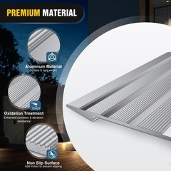 Nilight Door Threshold Ramp 4 Rise Portable Aluminum Wheelchair Door Entry