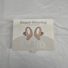 Royal Hearing F-Aid Beige Rechargeable Bluetooth Hearing Aid, New Open Box