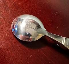 VIVE Weighted Heavy Silverware Flatware for Tremors/Parkinson „Round Soup Spoon“