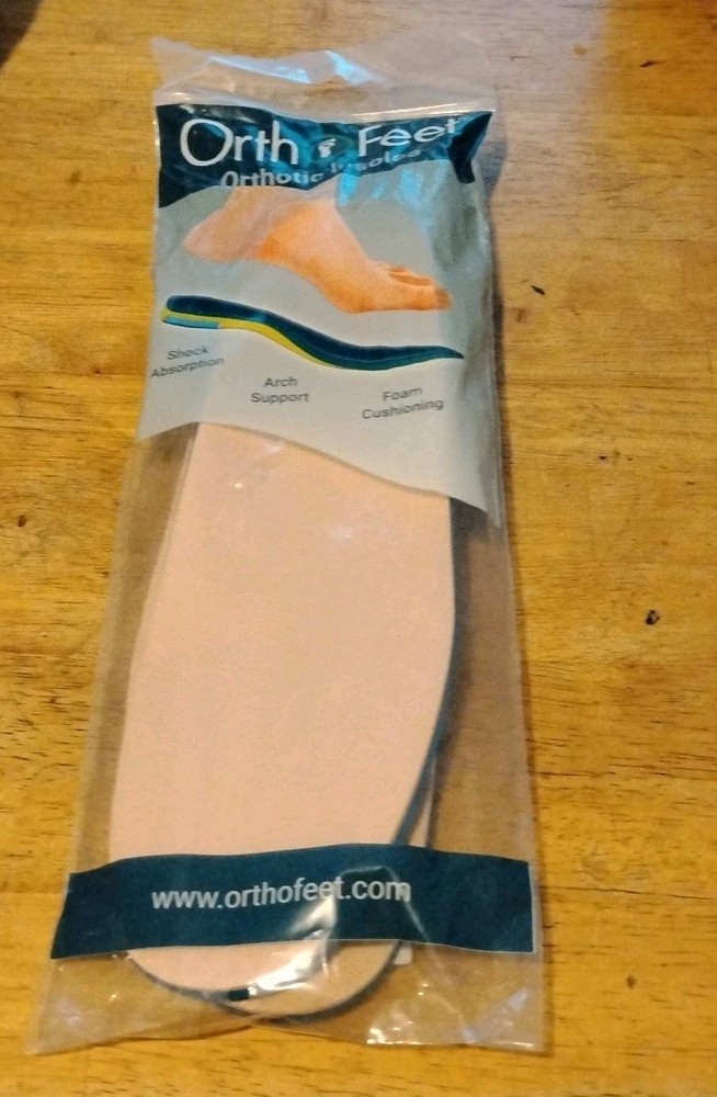 Ortho Feet Orthotics Insole Thermofit Men’s Size 10W Sealed Arch Support Foam