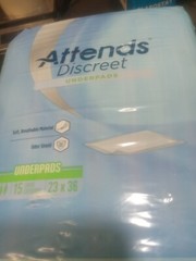 Attends Discreet Underpads 23″ by 36″ Soft Breathable Odor Shield 15 Count Soft