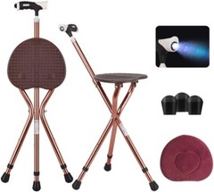 Large Capacity Crutch Chair Stool with Retractable Legs – Perfect for Seniors