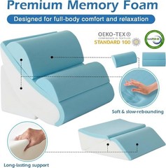 Ahpmeoa 6PCS Wedge Pillow Set for After Surgery, Orthopedic Bed Wedge Pillow