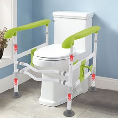 Carbon Steel Safety Toilet Rail Adjustable Frame for Handicap Elderly Max.330Lbs