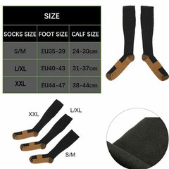 Copper Compression Socks 20-30mmHg Graduated Support Mens Womens S-XXL 6 Pairs
