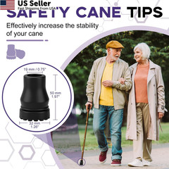 supregear Rubber Cane Tips, (3/4″, 4-Pack) Heavy Duty 19 mm (3/4 Inch)