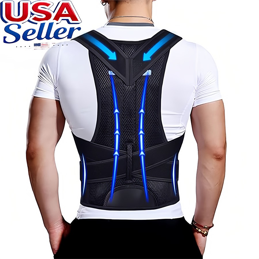 Corrector de postura para mujeres y hombres.Faja de soporte para toda la espalda
