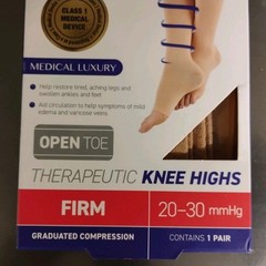 Neo G Knee High Therapeutic Socks (Firm) 20-30mmHg Large Beige