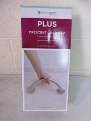 Healthcraft Plus, 14 in. Concealed Screw Grab Bar Crescent Ring, Decorative Bar
