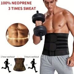 Men Sauna Suit Waist Trainer Neoprene Sweat Vest Body Shaper Waist Trimmer Belt-
