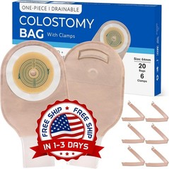 Suministros Para Ostomia, 20 Pcs Bolsas De Colostomia Con Cierre de Abrazadera.