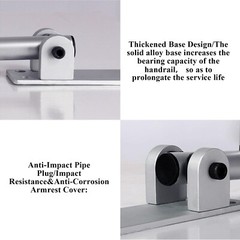 Flip-up Handicap Grab Bars, 29.6 Inch Toilet Safety Rails Wall Mount Grab Bar…