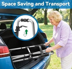 Loyoda Adjustable Folding Walking Frame with Wheels, Storage Bag, 350 lb