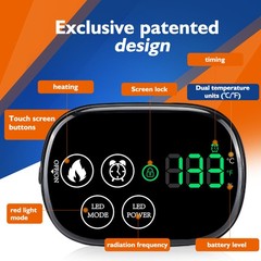660nm Red Light & 850nm Near Infrared Light Therapy Heated Knee Massage Brace
