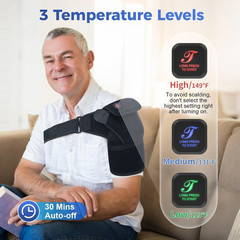 Cordless Shoulder Heating Pad, Heated Shoulder Brace for Rotator Cuff Frozen, 3