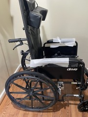 Drive Medical Silver Sport Reclining Wheelchair Elevating Leg Rests 18″ 16″ Seat
