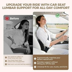 Lumbar Support Pillow for Car, Memory Foam Lower Back Support for Driving, Er…