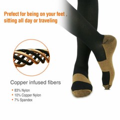 1-10 Pairs Copper Compression Socks 20-30mmHg Graduated Support Mens Womens Lot